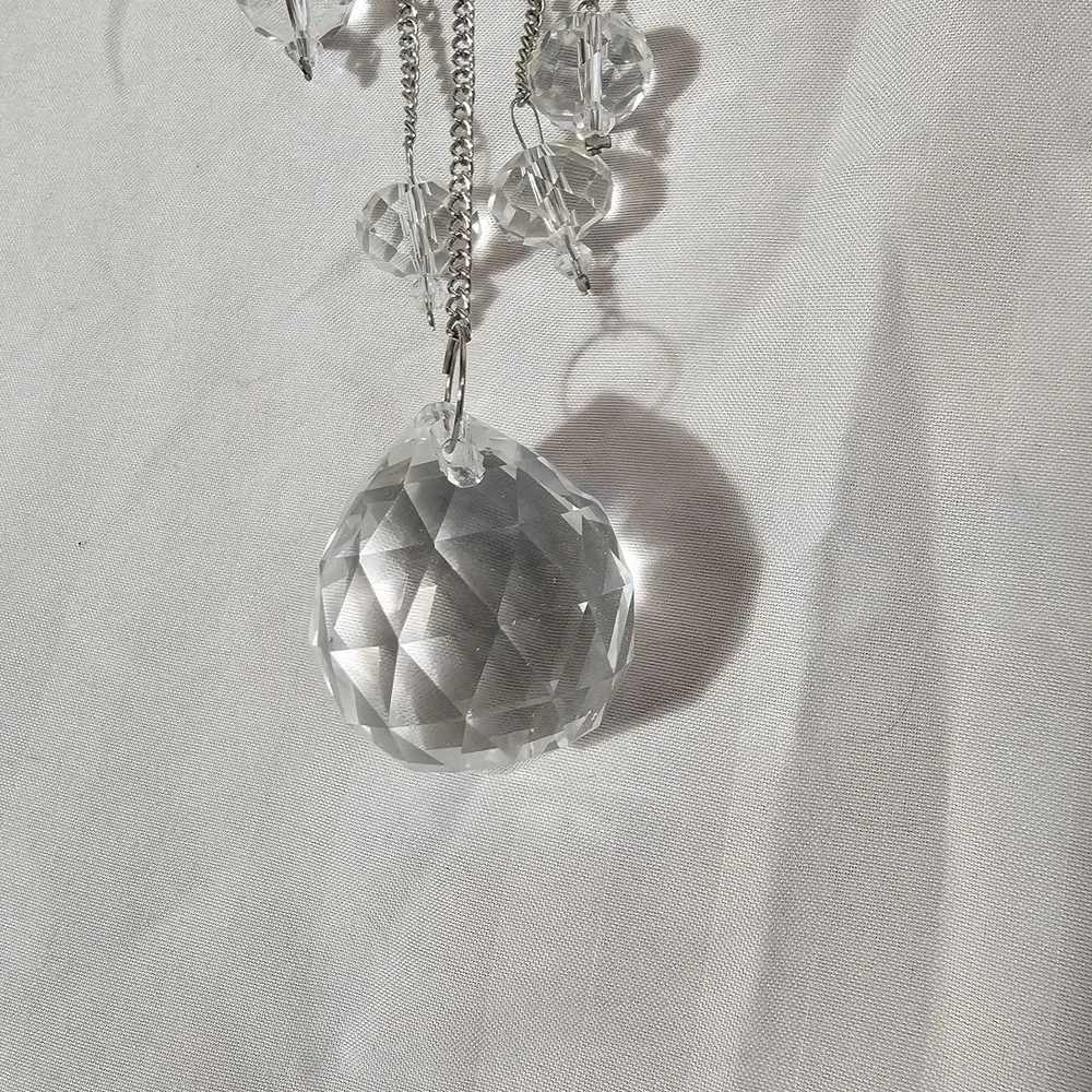 Boho Crystal Celestial And Silver Sun Catcher 12 Inch